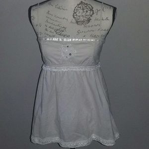 Crochet and Lace ivory summer top